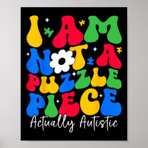 Puzzle Piece Autismus-Bewusstsein Neurodiversität Poster
