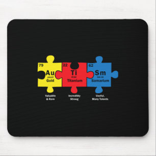 Puzzle Piece Chemieelemente Cool Autismus Awarene Mousepad