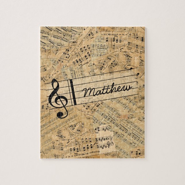 Puzzle Pièces de musique Vintage ID389 (Vertical)