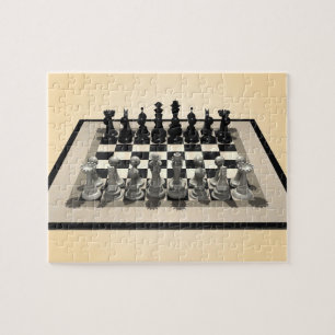 Puzzle : Pièces d'échecs d'échiquier et