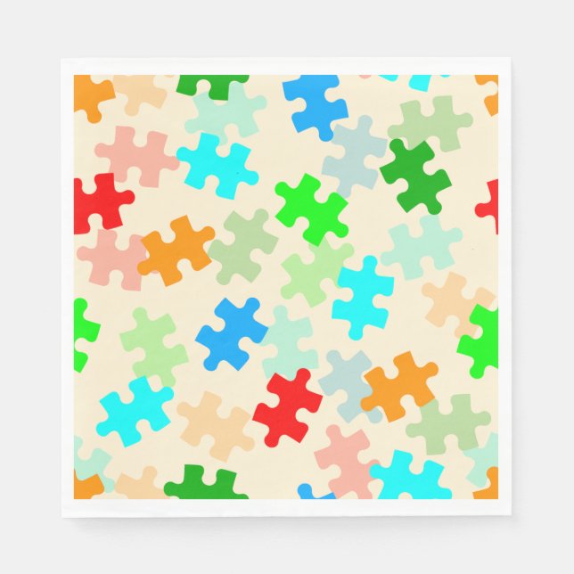 Puzzle Pieces Paper Napkins Serviette (Vorderseite)