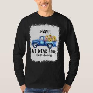 Puzzle Pieces Truck Wir tragen blaues Autismus Bew T-Shirt