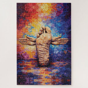 Puzzle Pied Expressif aux Bras Tendus Vibrant
