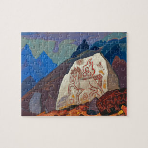 Puzzle Pierre blanche, Signes de Chintamani par Roerich