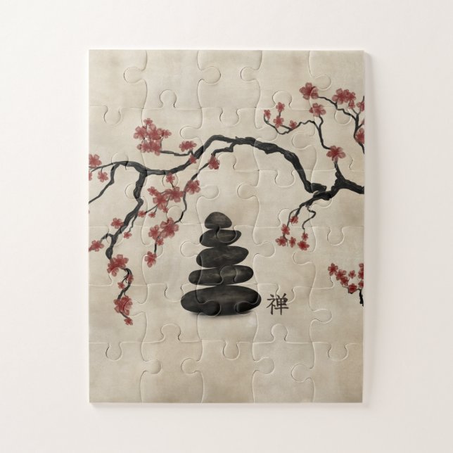 Puzzle Pierre Zen Sakura Tree (Vertical)