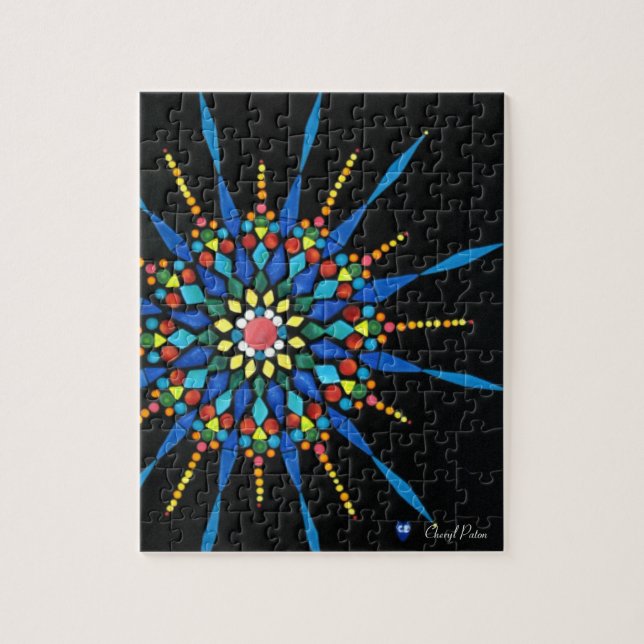 Puzzle Pierres gemmes dans un motif de mandala de (Vertical)