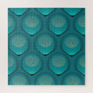 Puzzle Pierres Peacock Stylisées Carrelage bleu