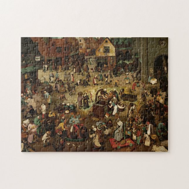 Puzzle PIETER BRUEGEL - Combat entre le carnaval et prêté (Horizontal)