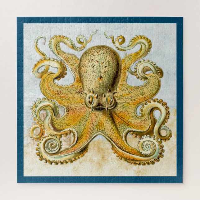 Puzzle Pieuvre Kraken Calmar Nautical Peint (Vertical)