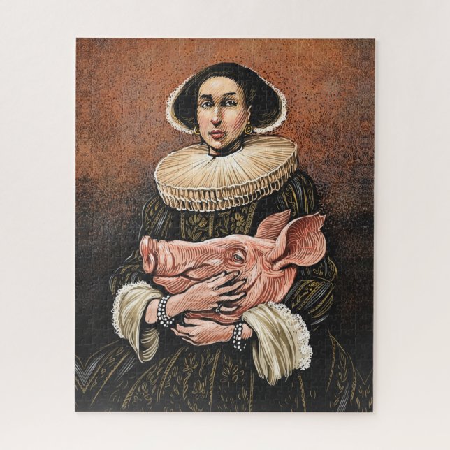 Puzzle Pig Head (Vertical)