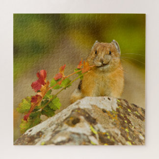 Puzzle Pika Tenant Des Feuilles Dans La Bouche