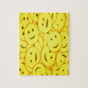 Puzzle Piles de Jaune mignonne Visages heureux