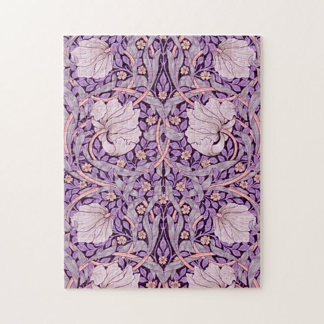 Puzzle Pimpernel Purple, William Morris (Vertical)