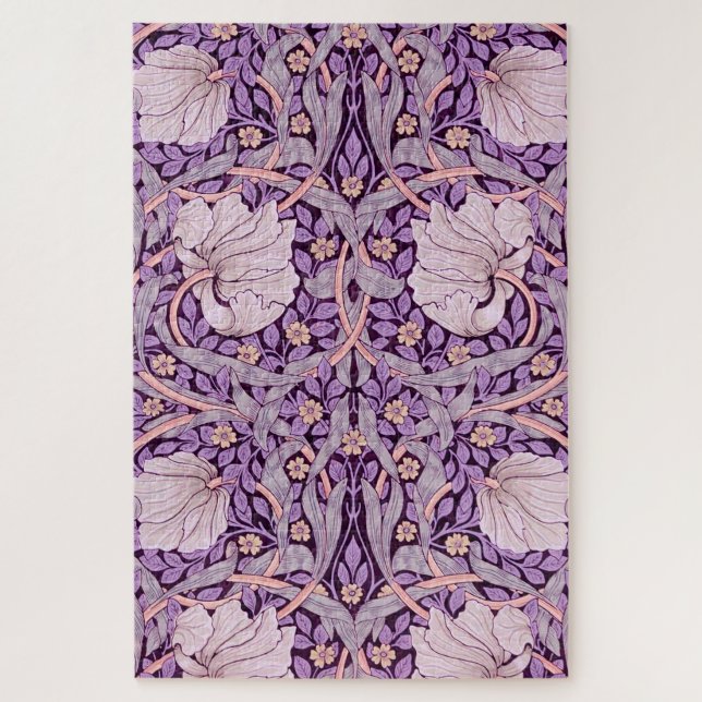 Puzzle Pimpernel Purple, William Morris (Vertical)