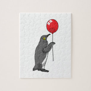 Puzzle Pingouin avec ballon