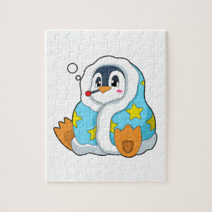 Puzzle Pingouin avec thermomètre clinique