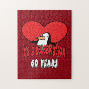 Puzzle Pingouin de célébration de 60 ans