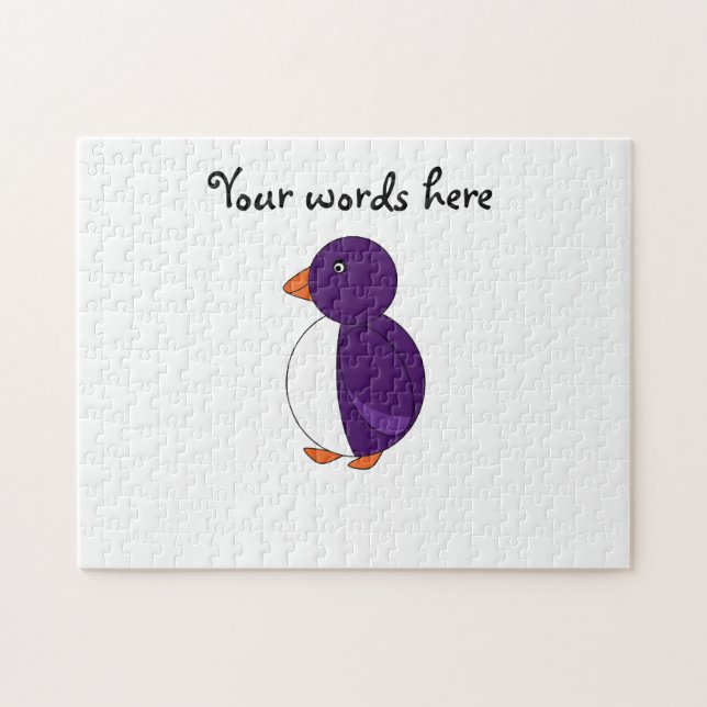 Puzzle Pingouin pourpre (Horizontal)