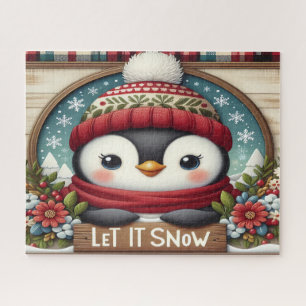 Puzzle Pingouin Qu'il neige