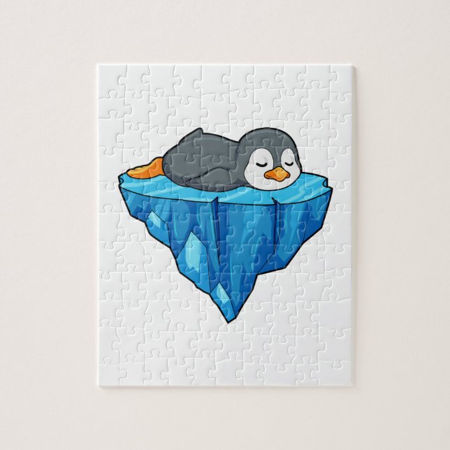 Puzzle Pingouin sur glace floc (Vertical)