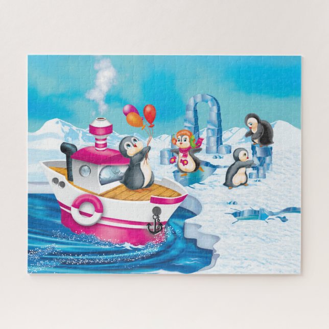 Puzzle pingouins en Antarctique (Horizontal)