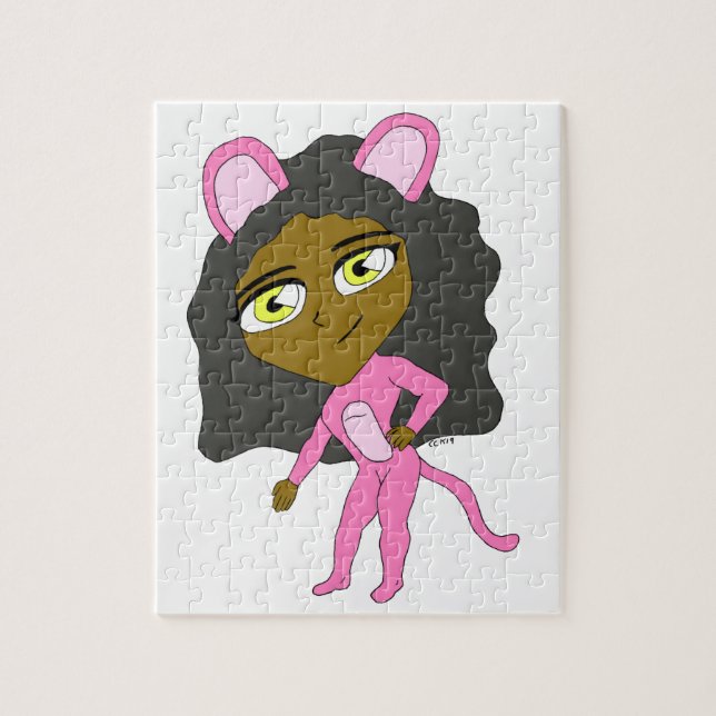 Puzzle pink catgirl     (Vertical)