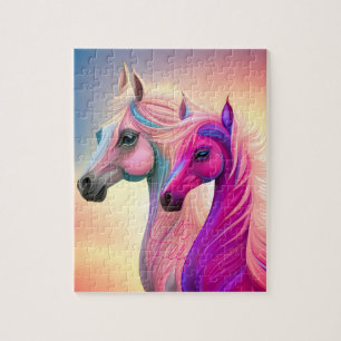 Puzzle Pink Filly & Colt Bleu Style occidental Révélation