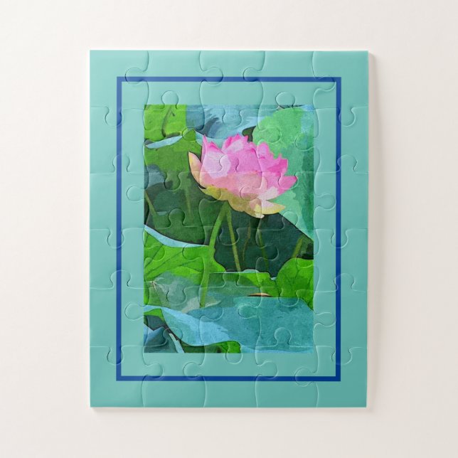 Puzzle Pink Lotus (Vertical)