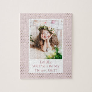 Puzzle Pink Photo Serez-Vous Ma Proposition Flower Girl