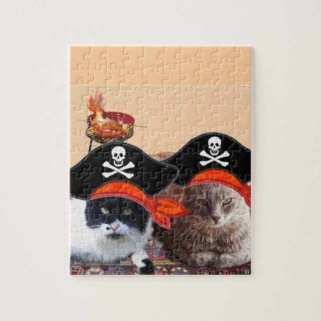 Puzzle PIRATE CATS, Parlez comme un jour de pirates (Vertical)