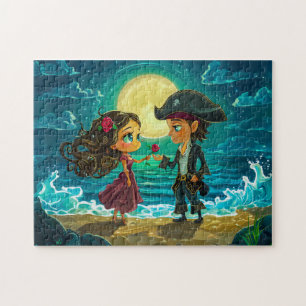 Puzzle Pirate épouse sa fiancée sur la plage