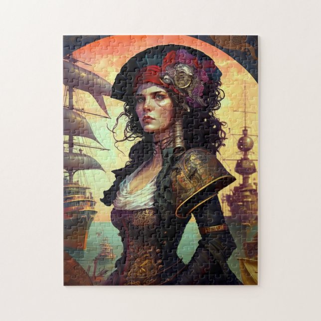 Puzzle Pirate Woman Imaginaire Art (Vertical)