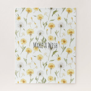 Puzzle Pissenlits Fleurs Jaunes Blanches Faire Un Vœu
