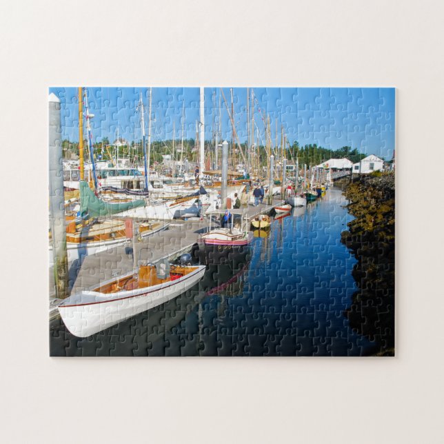 Puzzle pittoresque de skiff de pinte (Horizontal)