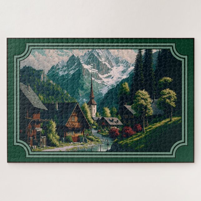 Puzzle pittoresque Mountain Village (Horizontal)
