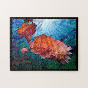 Puzzle Pivoines sous l'eau