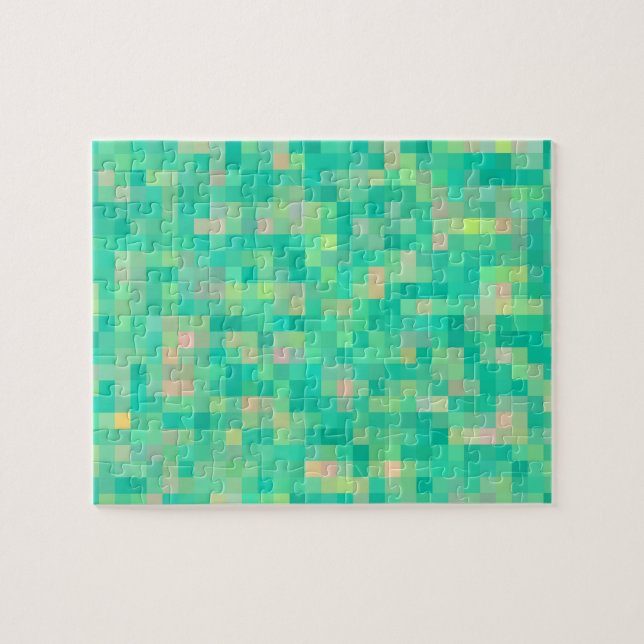 Puzzle Pixel Art Multicolor Motif (Horizontal)