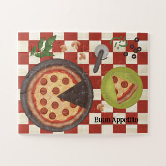 Puzzle Pizza Pepperoni personnalisée Italien Personnalisé