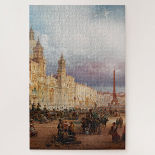 Puzzle Place Navona Marché à Rome Années 1850 Art
