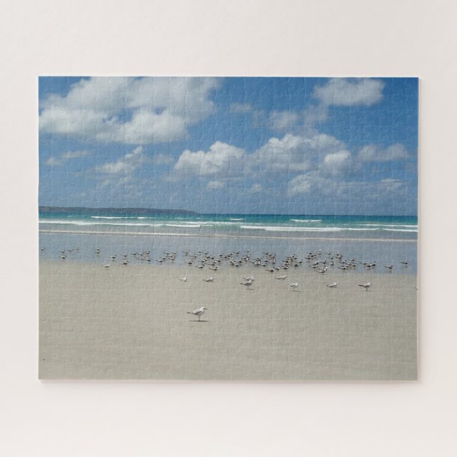 Puzzle Plage avec mouettes (Horizontal)