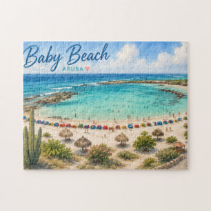 Puzzle Plage de bébé Aruba Voyage souvenir des Caraïbes