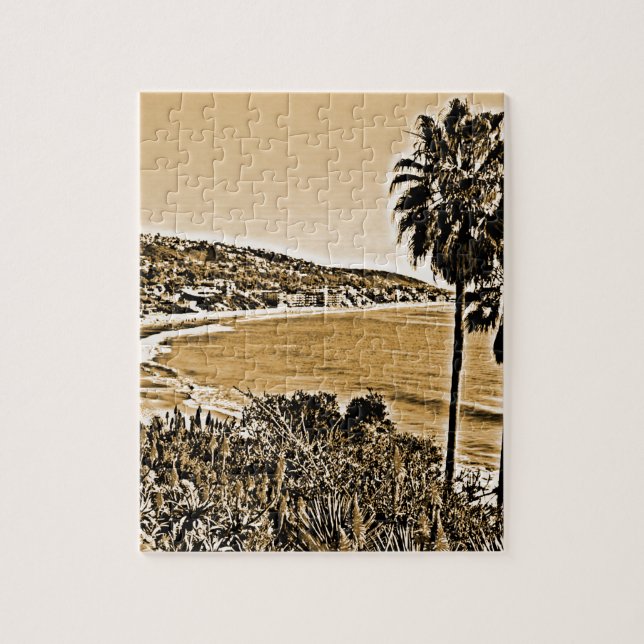 Puzzle plage de laguna vintage (Vertical)