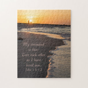 Puzzle Plage De Marche En Couple À Sunrise John 15 12