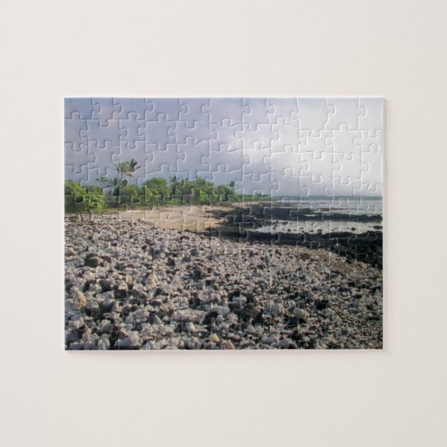 Puzzle Plage de sable noir à Hawaii (Horizontal)