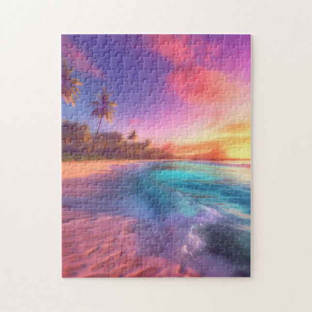 Puzzle Plage Dreamy colorée (Vertical)