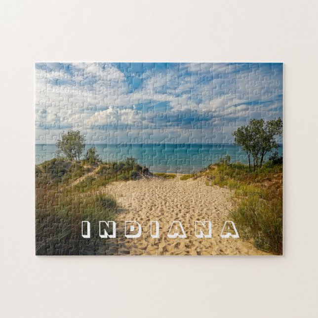 Puzzle Plage du parc d'état des Dunes Indiana Photo (Horizontal)