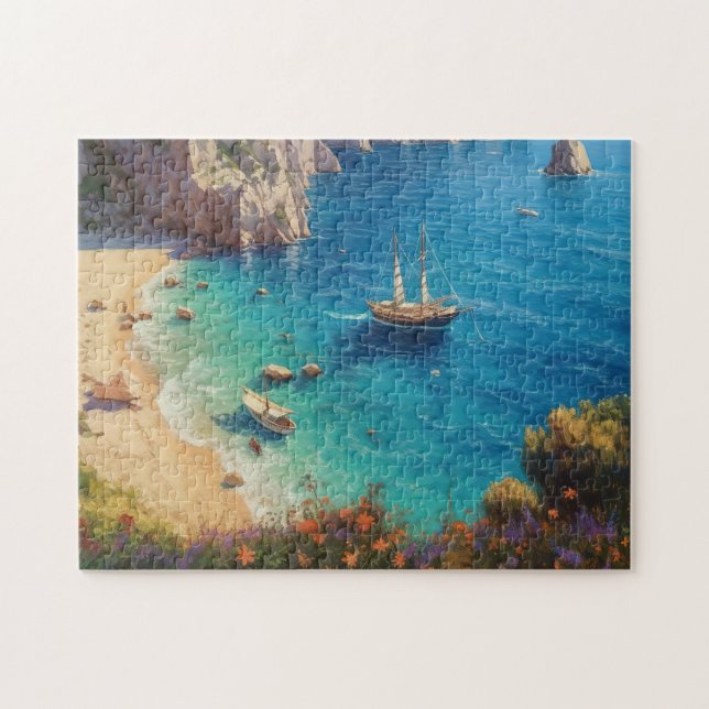 Puzzle Plage en Grèce (Horizontal)