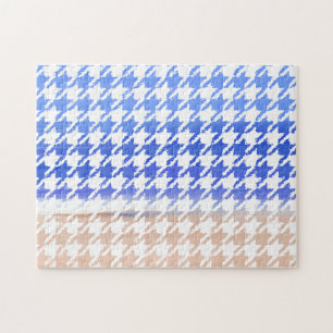 Puzzle Plage et océan à carreaux houndstooth peinture à l