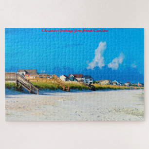Puzzle Plage Scène Caroline du Sud. voeux de Noël