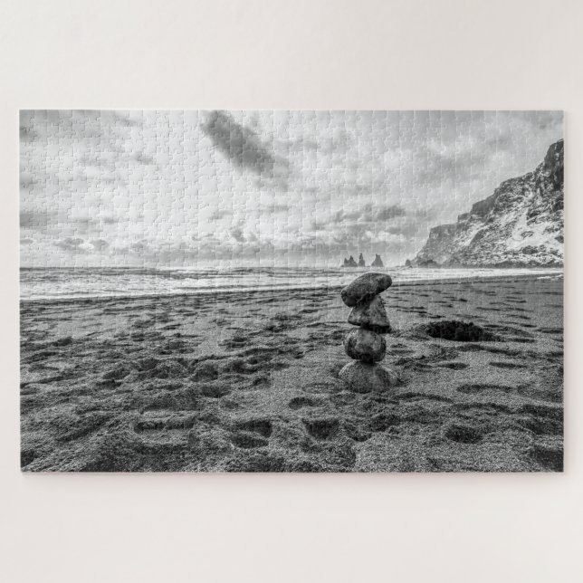 Puzzle Plage tranquille Cairn (Horizontal)